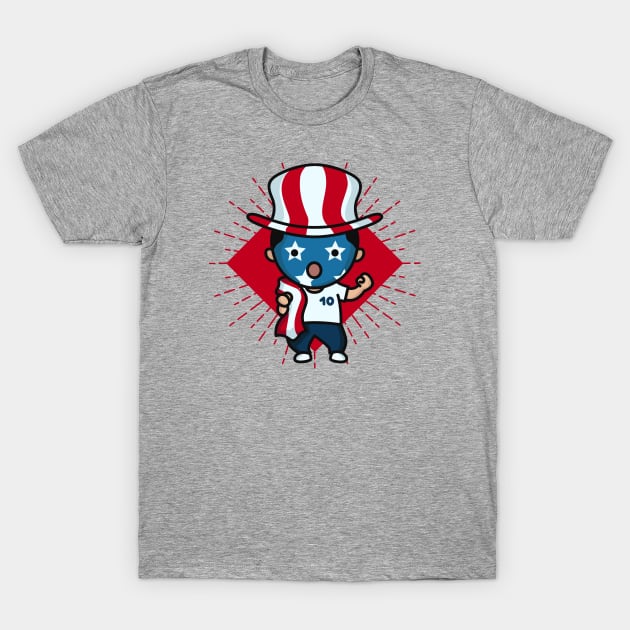 Cute US Soccer Fan // Kawaii Cute American Soccer Supporter T-Shirt by SLAG_Creative
